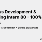 Business Development & Marketing Intern 80 - 100% - 12+ Months 3 Alvicus AG
